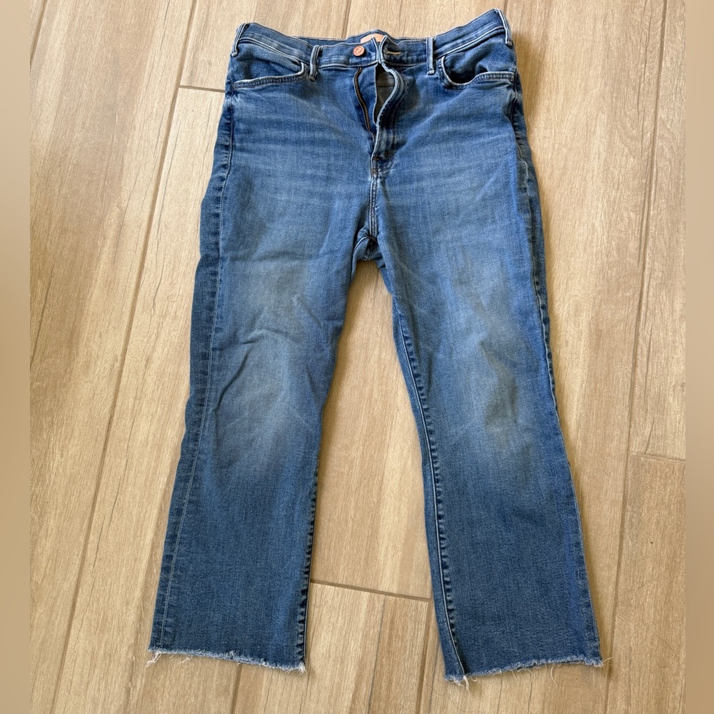Mother denim lil hustler ankle fray size 33